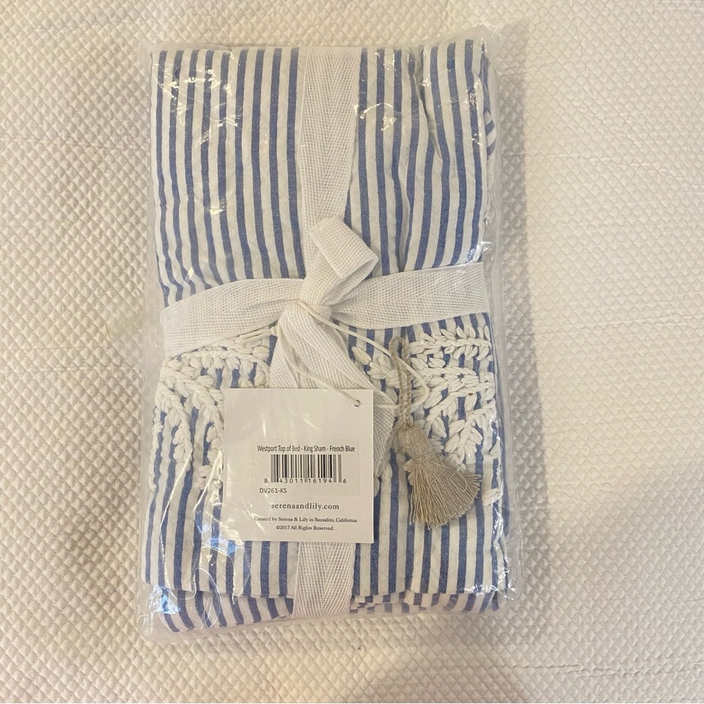 NWT Serena & Lily Westport Pillow King Sham